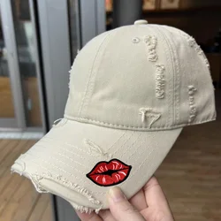 Parche bordado labios rojos para planchar – Ropa táctica y outdoor