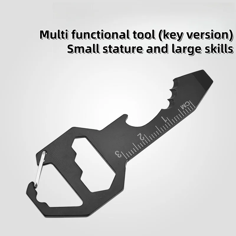 Llavero multifuncional tipo tarjeta de herramienta, abrebotellas, colgante hexagonal, destornillador portátil mini - imagen 2
