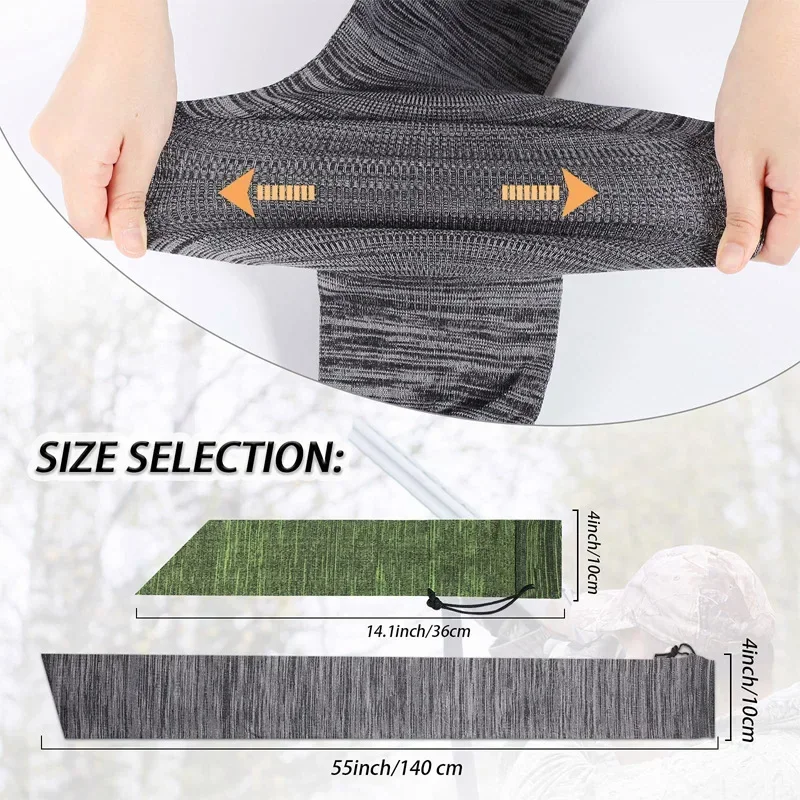 Calcetín de pistola tratado de silicona de 36/140CM para Rifle, funda para escopeta, fundas para tiro, caña de pescar, calcetín, bolsa de almacenamiento para pistola de protección - imagen 4