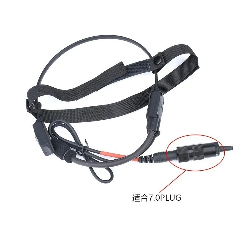 WADSN táctico MH180 MH180-V auriculares de conducción ósea altavoz señal atlántica auriculares Airsoft auriculares 7,0 enchufe kenwood U94 PTT - imagen 3