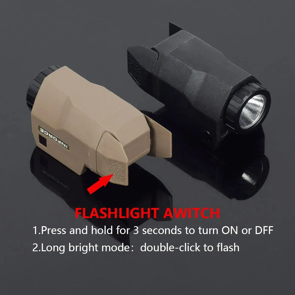 Linterna táctica LED Inforce WML APL rail Picatinny - imagen 3