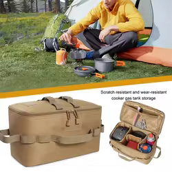 Bolsa de almacenamiento de tanque de Gas para acampar al aire libre, bolsa de herramientas para uñas de tierra de gran capacidad, bote de Gas, utensilios de cocina para Picnic, bolsa de Kit
