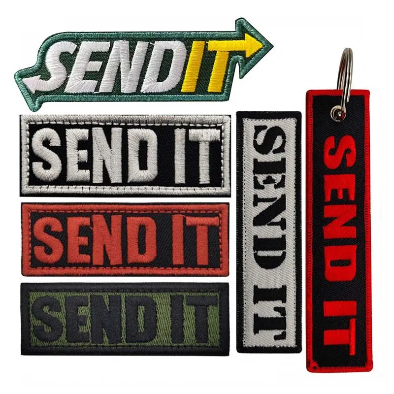 Enviar IT Morale Emblema Ropa Pegatinas Apliques bordados Parches de gancho y bucle, insignia táctica para ropa, sombrero, brazalete - imagen 2