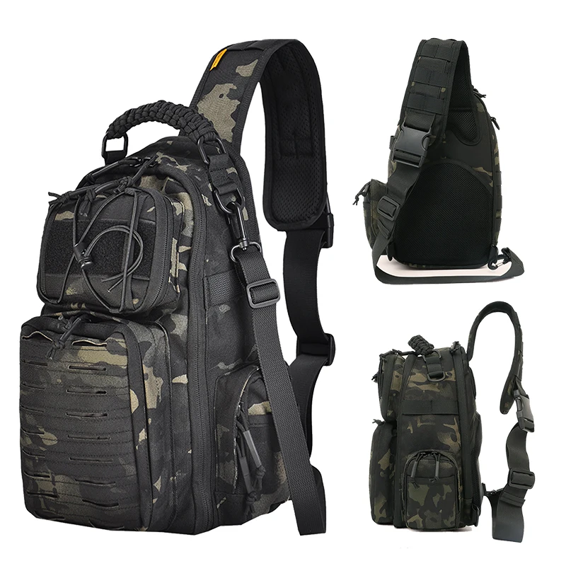 Bolso de pecho multifunción para hombre, bolsa de hombro de gran capacidad, impermeable, bandolera con carga USB 1050D - imagen 5