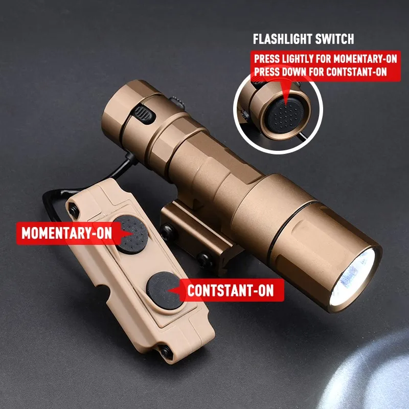 WADSN-Luz LED infrarroja de 20mm, linterna de visión nocturna de Metal, 20mm, rail AR15, accesorios de iluminación para pistola de juguete - imagen 2