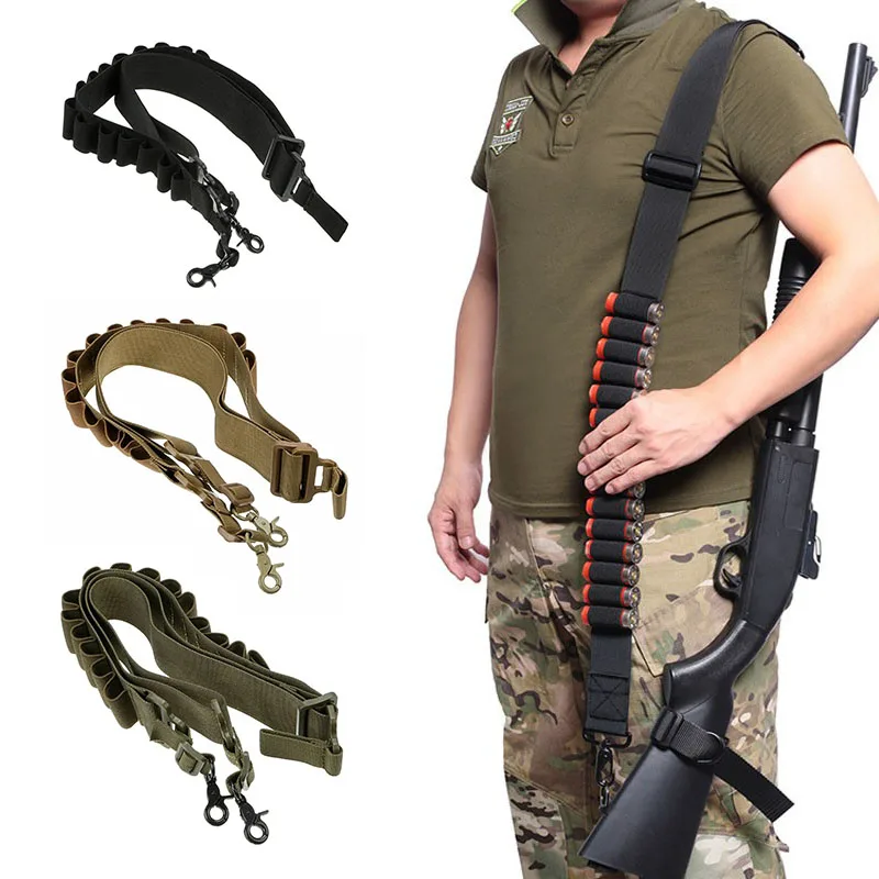 Cinturón porta cartuchos de caza para rifle con bandolera hombro - imagen 2