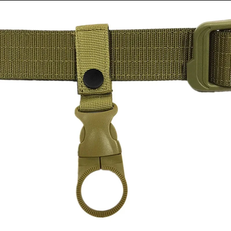 Gancho de hebilla de correas, soporte para botella de agua, Clip de nailon para exteriores EDC, mosquetón para escalar, cinturón, colgador de mochila, mosquetón para campamento, Clip para cinturón - imagen 3