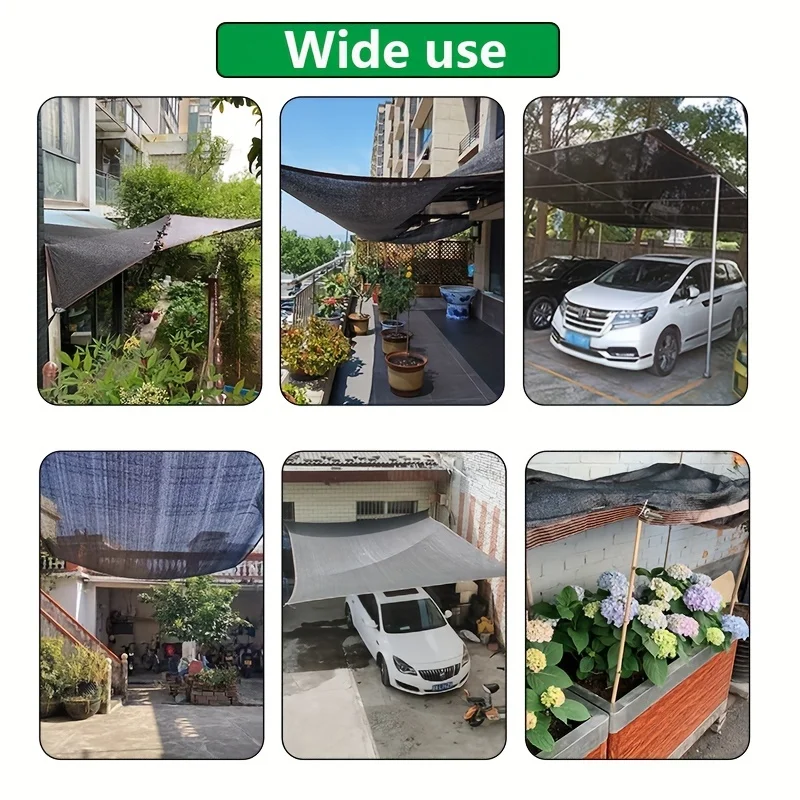 Vela parasol personalizada grande Samll 3m * 5 6 8 10 12 4 5x6x6x8m sombrillas protección Uv refugio solar vela de tela para plantas invernadero - imagen 3