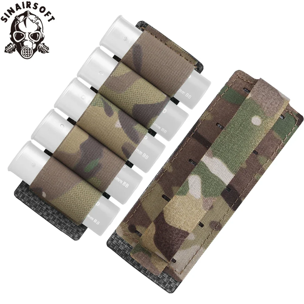 SINAIRSOFT-funda elástica táctica de calibre 5, soporte MOLLE Shotshell, Panel colgante, bolsa para revistas, equipo de caza Airsoft para Paintball - imagen 2