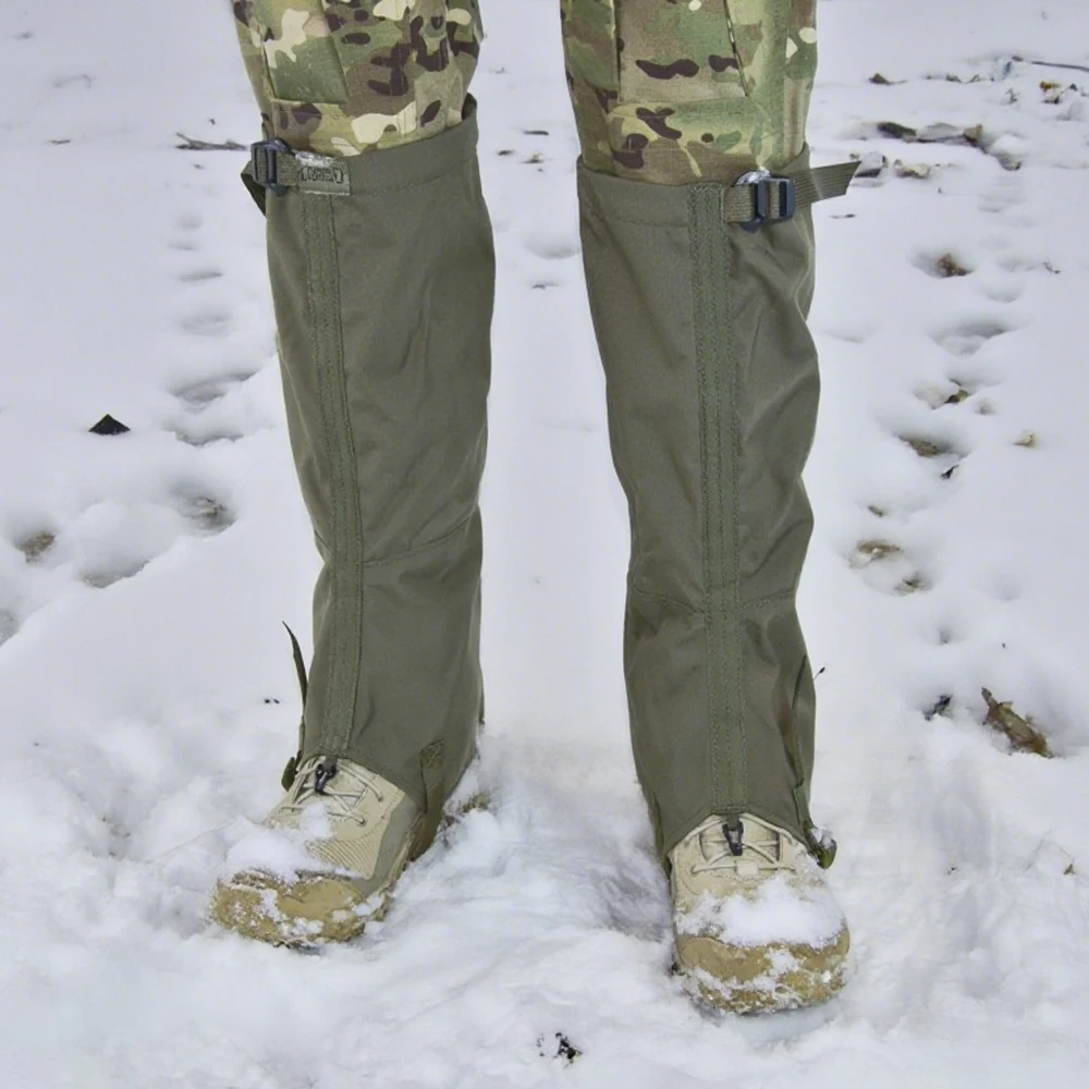 Polainas largas de pierna táctica, cubierta de nieve para pantorrilla de invierno, equipo de protección para senderismo al aire libre, aislamiento cálido - imagen 5
