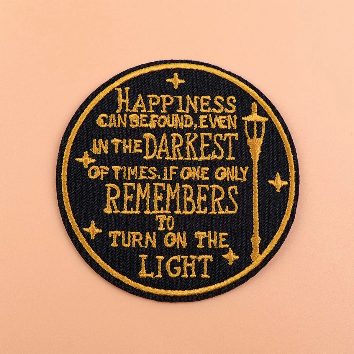 Parche bordado HAPPINESS, citas divertidas, parches termoadhesivos para ropa, insignias para coser DIY - imagen 3