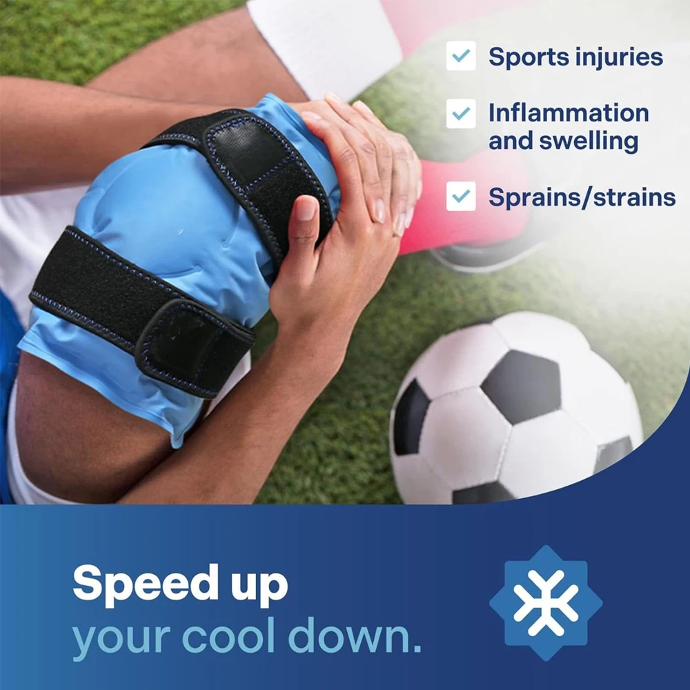 Rodillera envolvente de hielo alrededor de la rodilla, Gel reutilizable, paquete de hielo, lesiones, artritis, tendinitis, ACL, lesiones atléticas, recuperación de osteoartritis - imagen 5