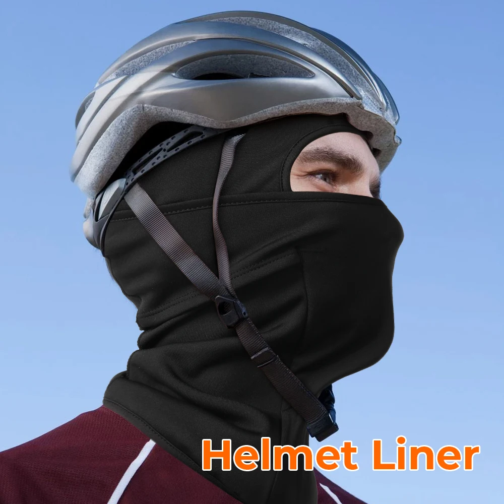 Pasamontañas polar de invierno para hombre, máscara facial completa Negra, calentador de cuello, para la cabeza cubierta térmica, capucha para ciclismo, forro deportivo, esquí, Snowboard, bufanda - imagen 5
