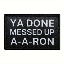 Parche de moral "Desordenado" a-a-ron', tela duradera, cierre de gancho y bucle para sombreros, Jeans, chalecos, abrigos y mochilas