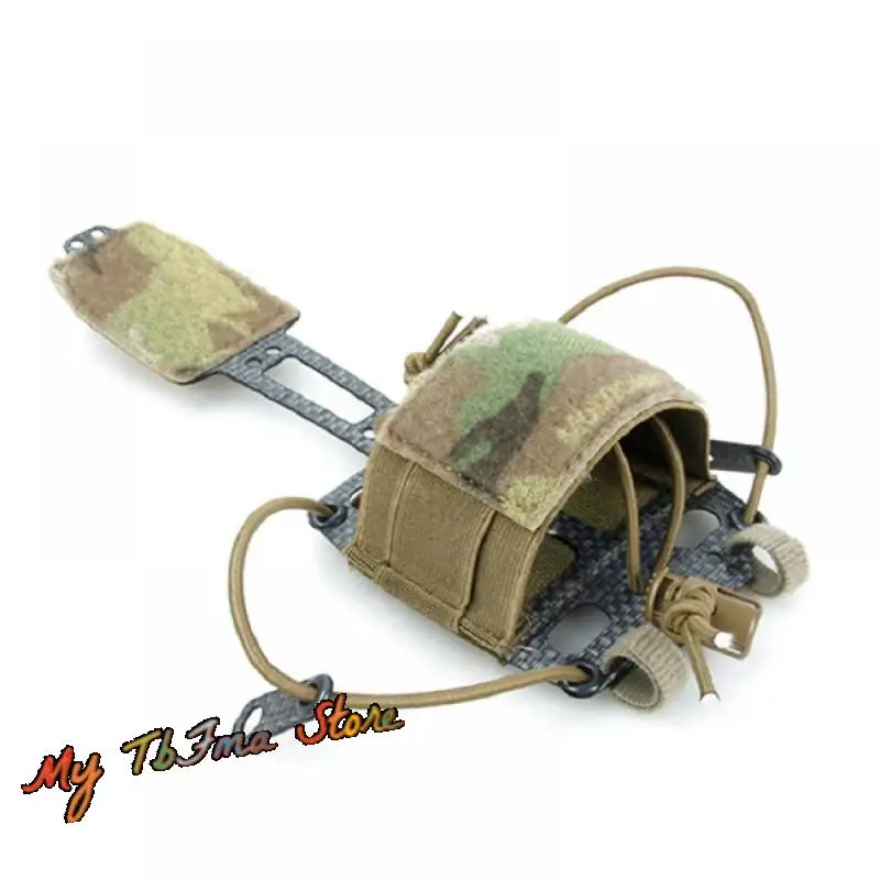 Funda de batería con marco de casco táctico, bolsa de batería en forma de T PVS31 Helme NVG, bolsa adjunta para pasta, bolsa de almacenamiento de batería - imagen 3