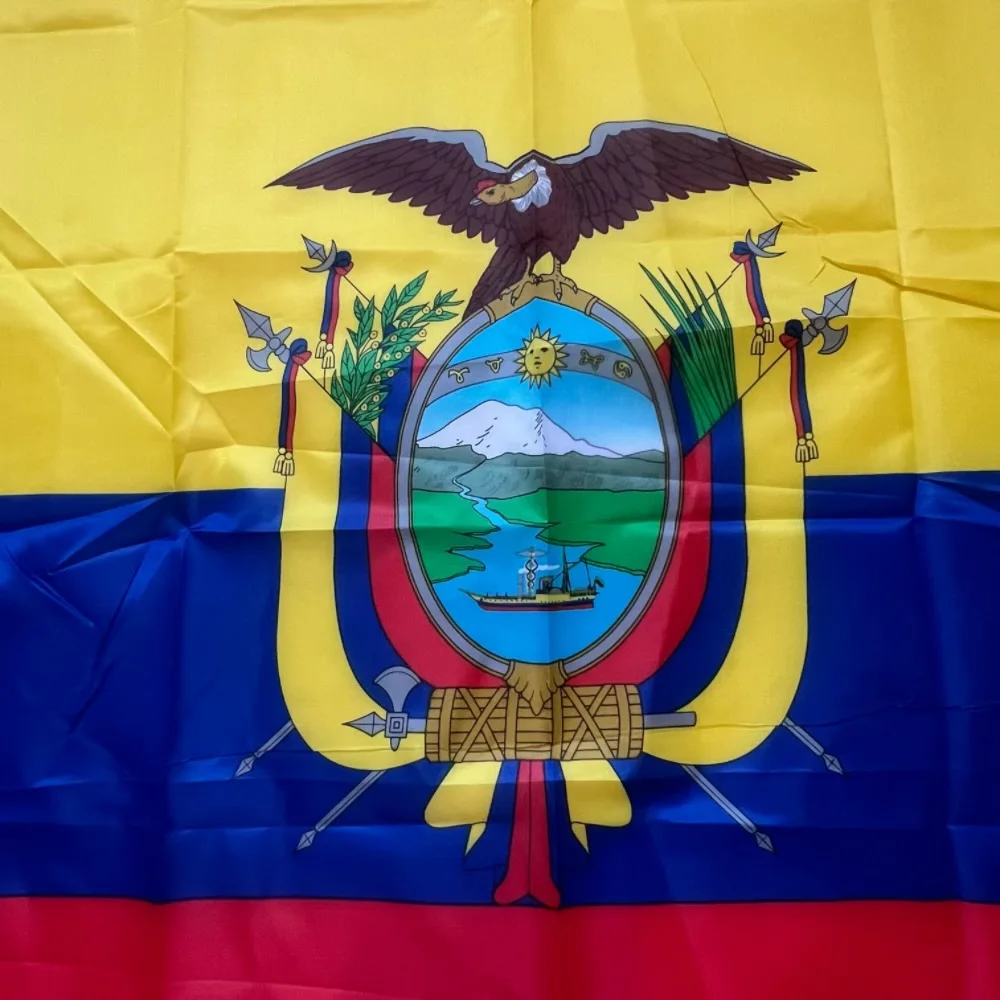 Bandera YI XIN Bandera de Ecuador 90X150cm Bandera colgante de fibra de poliéster Deportes de fútbol para interiores y exteriores Bandera de celebración de Ecuador - imagen 3
