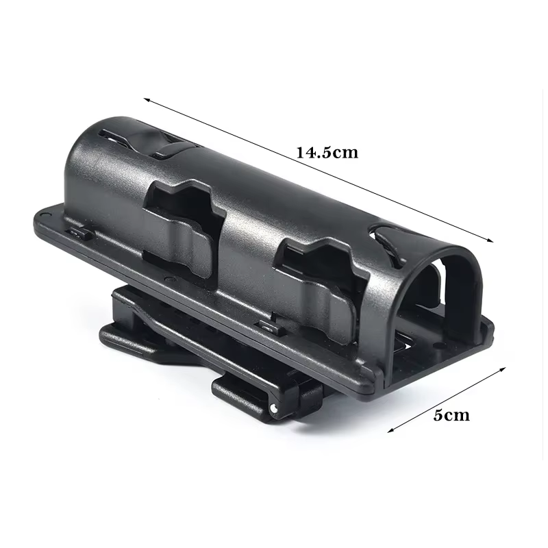 Funda soporte giratoria 360° bastón telescópico negro táctico defensivo