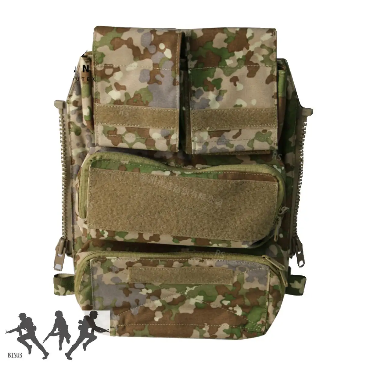 Chaleco militar de caza CPC / AVS/JPC, bolsa de Panel trasero de tres capas, bolsa táctica Pacck, Panel con cremallera, Camuflaje 3,0 DeBan - imagen 5