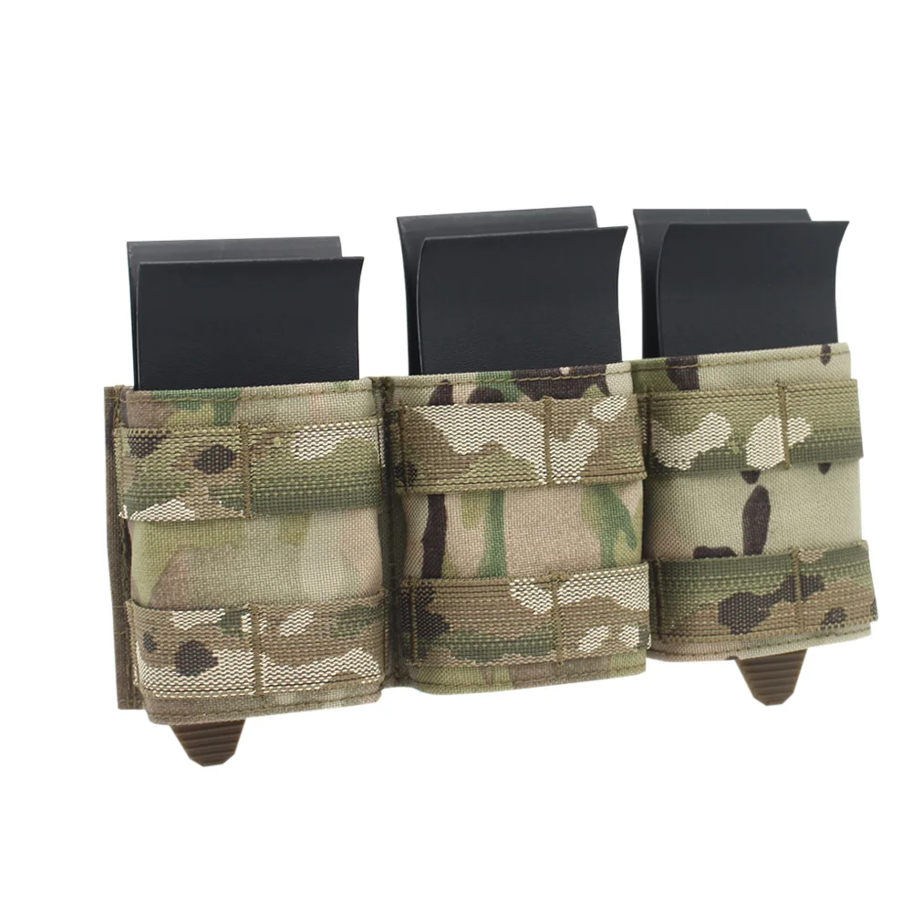 VULPO Tactical 5,56 M4 Molle Triple bolsa para cargador, funda estilo KYWI Mag para caza, Airsoft, tiro - imagen 4