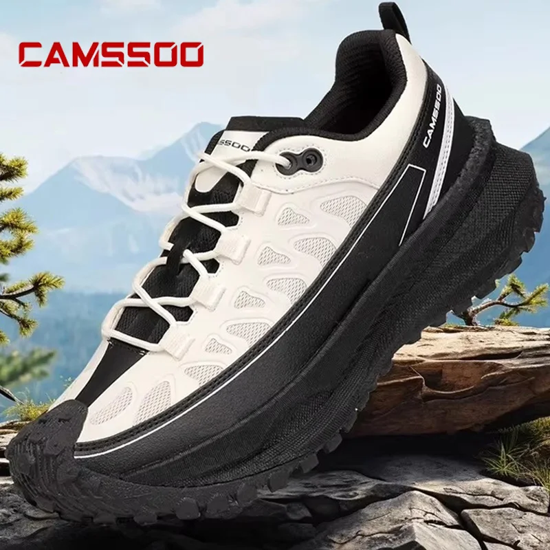 CAMSSOO zapatos para caminar al aire libre, botas de trekking para hombres, zapatos para correr de escalada ligeros y transpirables, zapatillas con amortiguación todoterreno - imagen 2