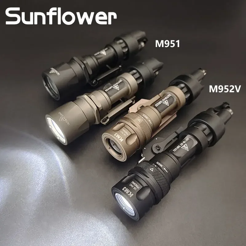 Arma táctica M952V M951, linterna Airsoft, luz LED blanca de 500 lúmenes, montaje QD, compatible con riel Picatinny de 20MM - imagen 2