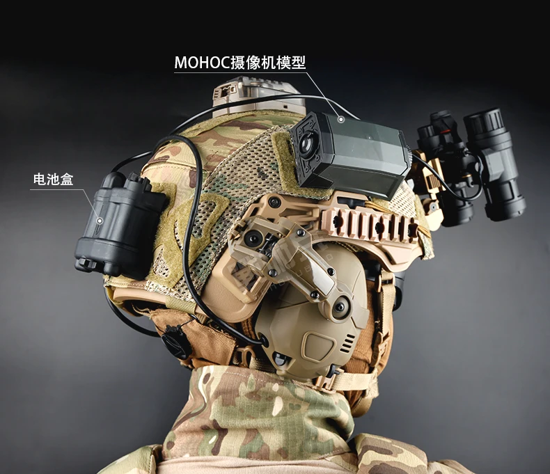 Juego de casco táctico Airsoft wendy con auriculares de comunicación, gafas de visión nocturna, modelo NVG para juegos de rol, tiro con juegos CS - imagen 5