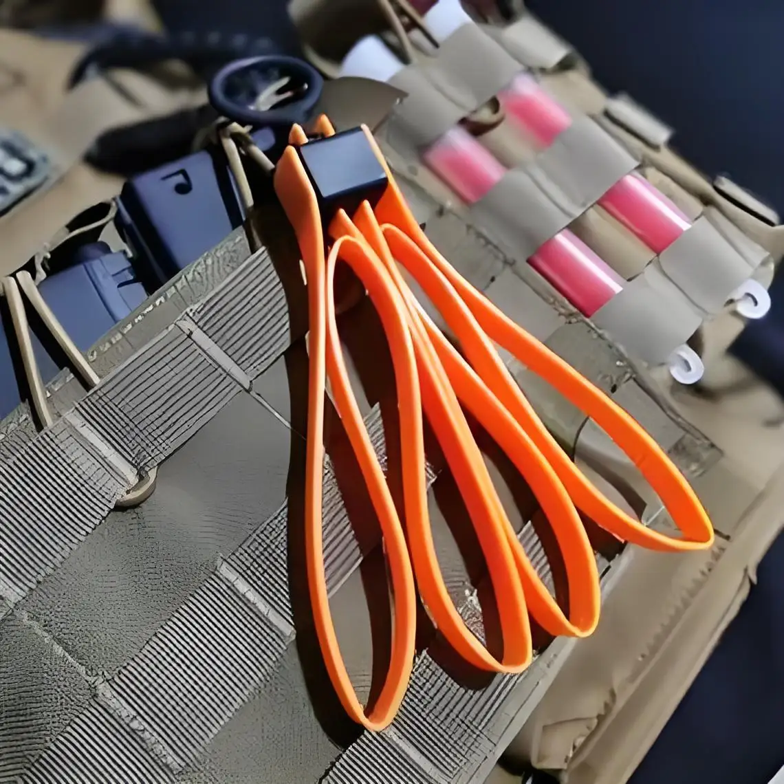 Cinturón de sujeción para exteriores, cinturón colgante táctico, cinturón de sujeción con cremallera de plástico, cinturón de encuadernación desechable de alta resistencia - imagen 4