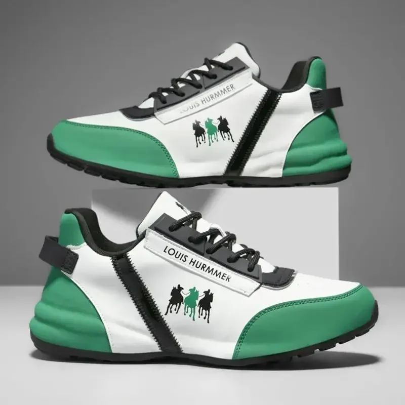 Zapatos informales de moda para hombre, zapatillas deportivas transpirables con cremallera lateral, para correr al aire libre - imagen 4