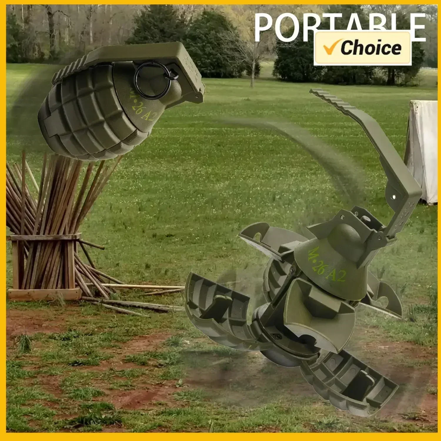 FTactical Airsoft-granadas de mano de juguete, 1 Uds., modelo M26 de plástico, anillo de tracción de impacto alimentado por resorte, juguete de Granada de agua para regalo de 14 años - imagen 5