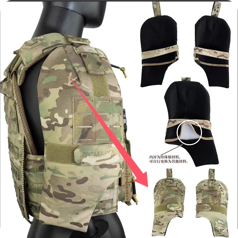 Chaleco táctico universal con armadura de hombro MOLLE extraíble