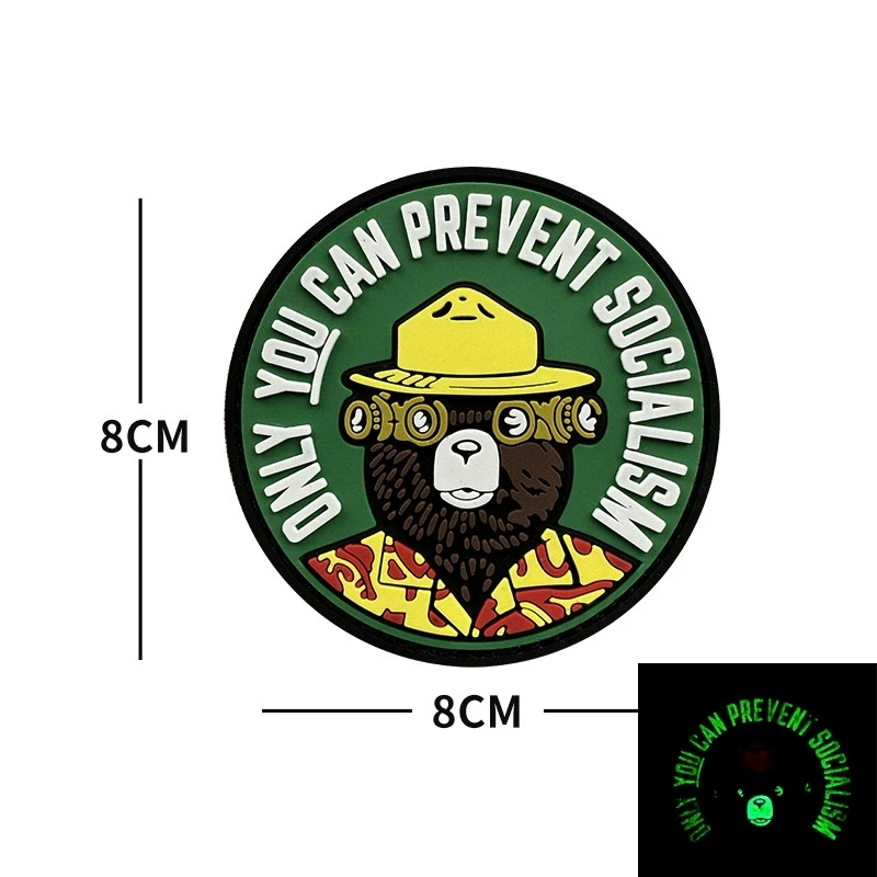 La nueva bolsa está aplicada con una insignia de sombrero Luminou de goma suave, brazalete de rescate médico de tres pasatiempos y insignia de mochila para perro Bully - imagen 3