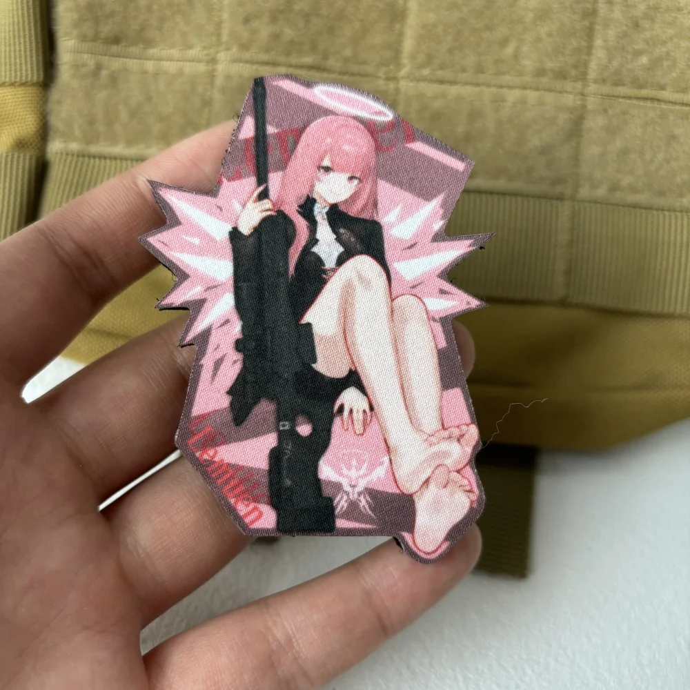 Parche táctico de Morale de Ark of Tomorrow, brazalete del ejército militar, parches de gancho y bucle impresos de Chica de Anime para ropa, pegatina para mochila - imagen 3