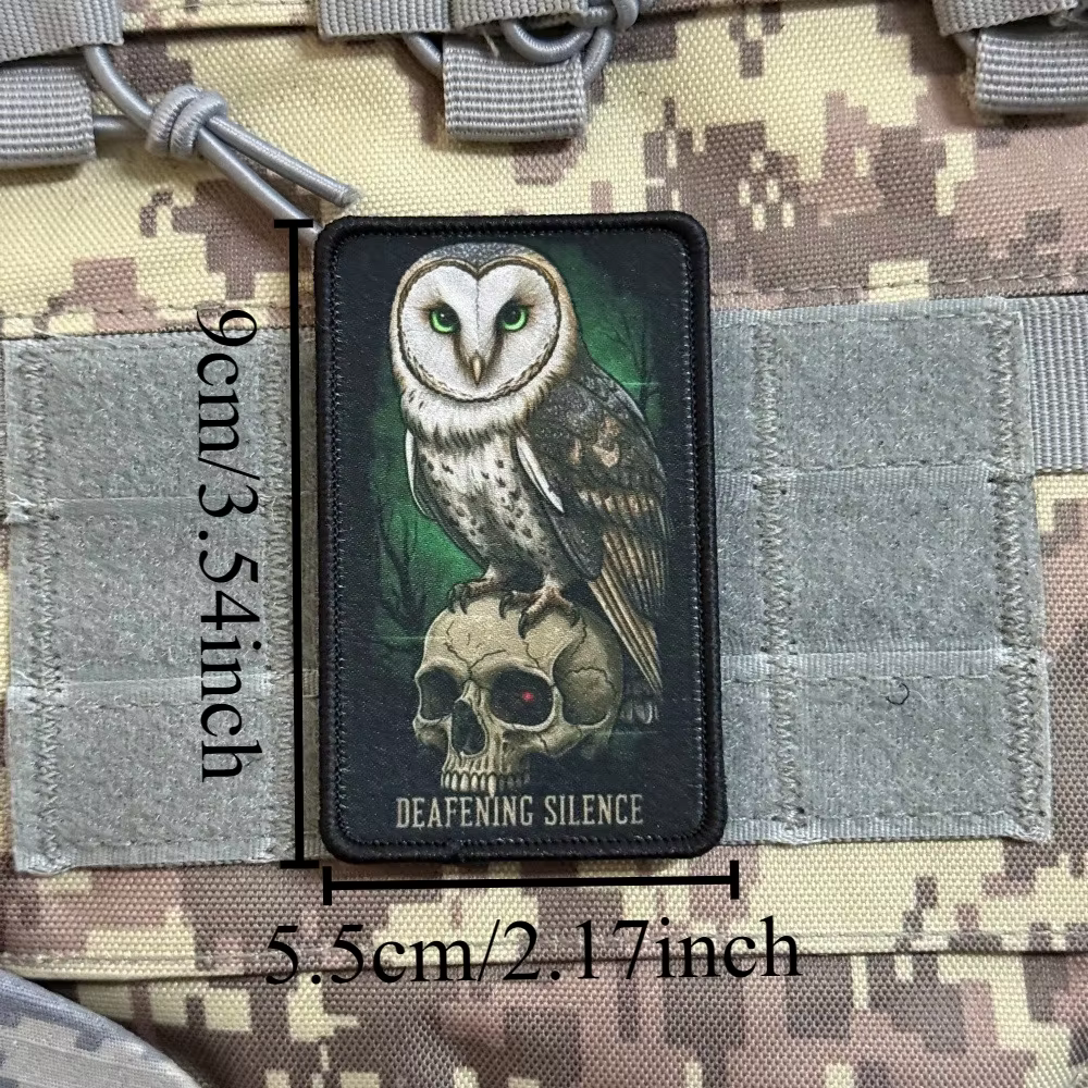 Parche táctico bordado Velcro mapache lobo oso para mochila militar - imagen 3