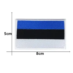 Parche bordado bandera Estonia emblema militar para ropa