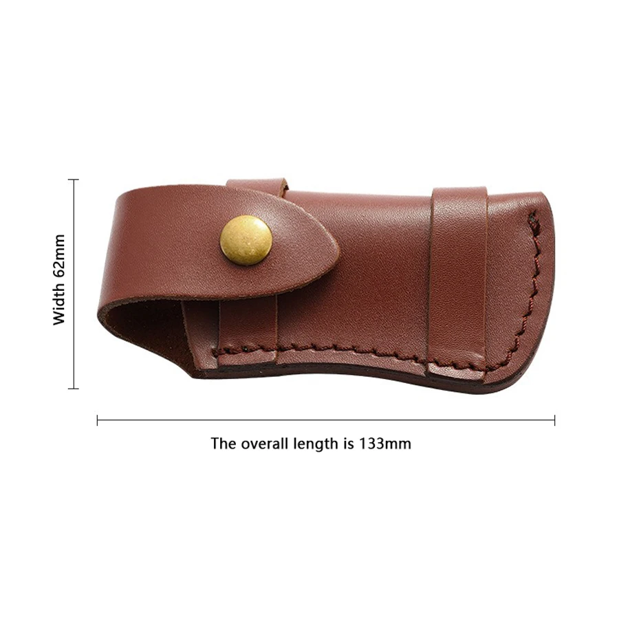 Funda de cuero de vaca para cuchillo, cubierta plegable para almacenamiento de cuchillos al aire libre - imagen 3