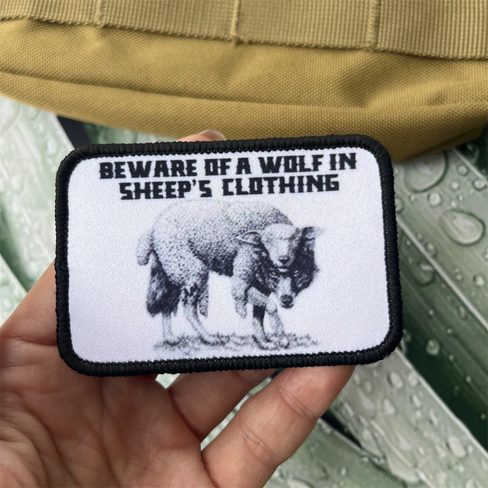 Rock-paper-scissors moral Badge Patches Tactical Army Backpack Hook and Loop Printed Stickers - imagen 2