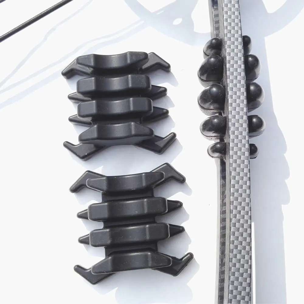 Amortiguador de vibración para extremidades de arco, estabilizador de goma para tiro con arco, lazos compuestos de extremidades divididas, 1 par - imagen 2