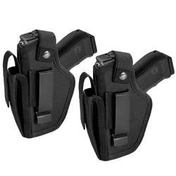 Funda para pistola táctica, funda para pistola oculta, mano izquierda y derecha, cinturón Universal con soporte magnético para Glock 17 19 M & P, 2 uds.
