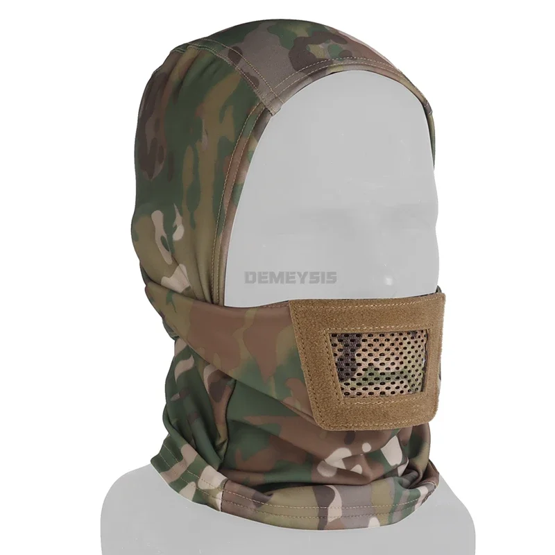 Pasamontañas táctico, gorros de malla transpirable, máscara de cara completa, cubierta de engranajes para caza, Paintball, Airsoft, actividades al aire libre - imagen 2