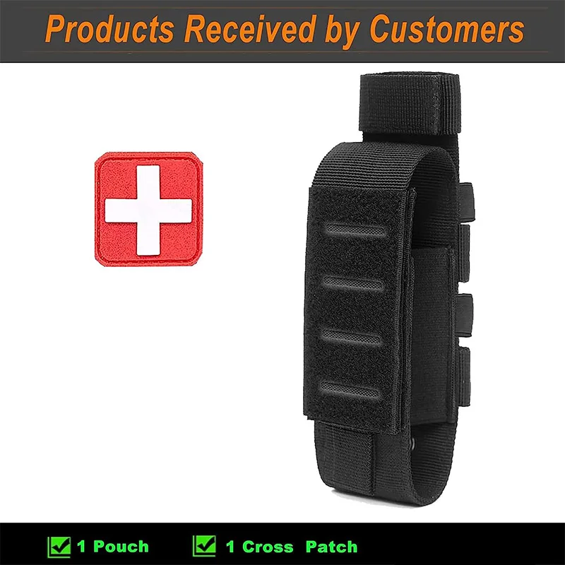 Bolsa táctica Molle para torniquete, bolsa de tijera médica, riñonera médica EDC, botiquín de primeros auxilios, bolsa de almacenamiento para linterna al aire libre - imagen 5