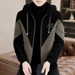 Sudadera con capucha cremallera completa forro polar negro vintage