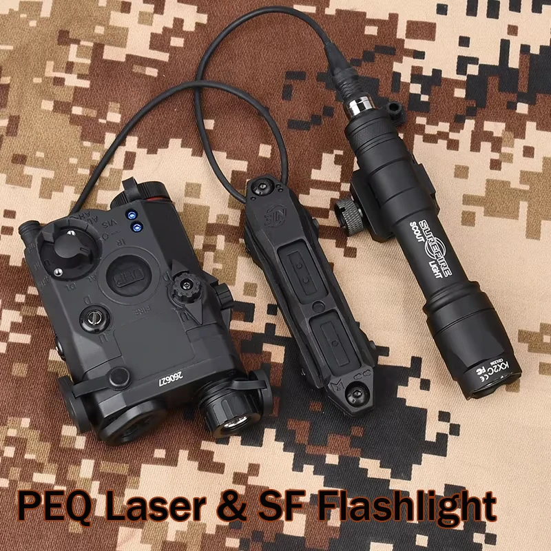 WADSN-linterna táctica PEQ PEQ15 PEQ-15 SF M300A M600C, accesorios de caza Airsoft, punto rojo de alta potencia, indicador verde y azul - imagen 2