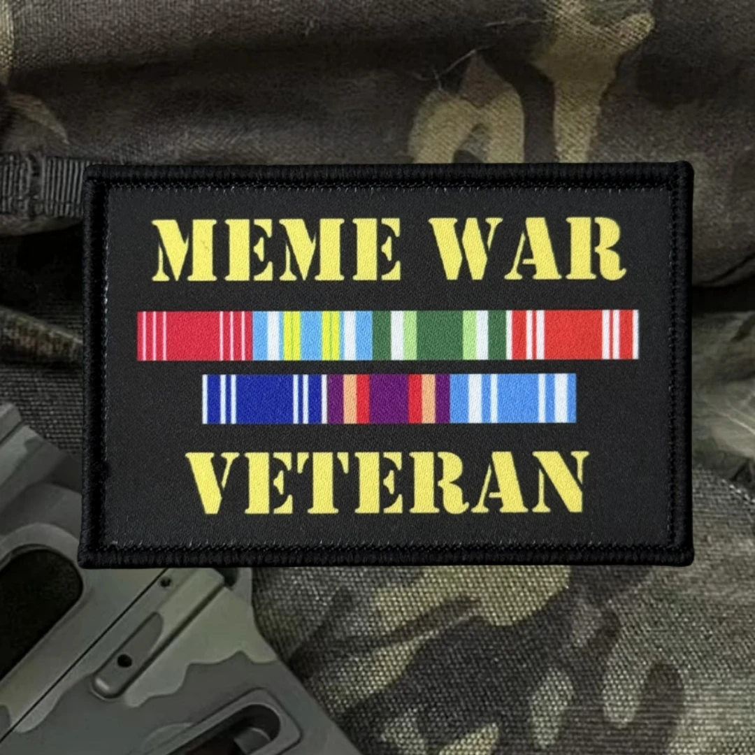 Parche de insignia de moral divertida de veterano de guerra Meme, emblema táctico militar, parches de gancho y bucle impresos para ropa, pegatinas para mochila - imagen 4