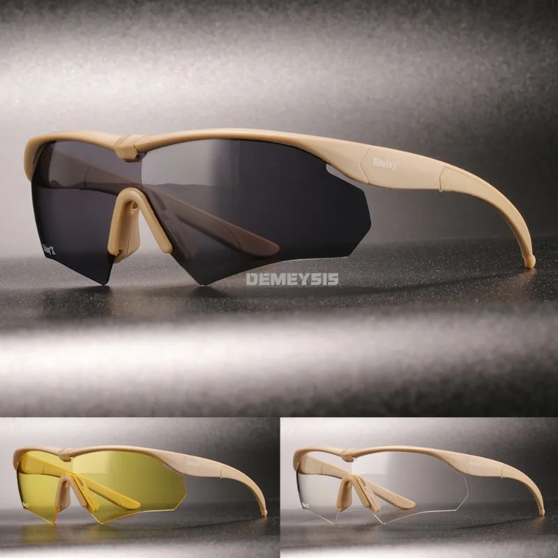 Gafas tácticas para montar en motocicleta, protección UV, 3 lentes, deportes al aire libre, Airsoft, caza, tiro, senderismo - imagen 4