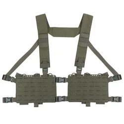 Plataforma de pecho táctica Alpha, sistema MOLLE, chaleco Modular de liberación rápida, bolsa para revistas Airsoft, riñonera para caza al aire libre