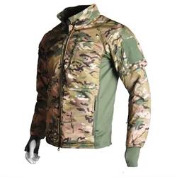 Chaqueta táctica cortavientos con capucha para hombre