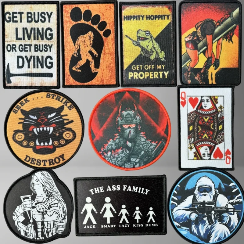 Parche de impresión militar táctico para ropa, insignias de moral, parches de gancho, mochila, pegatinas del ejército, brazalete