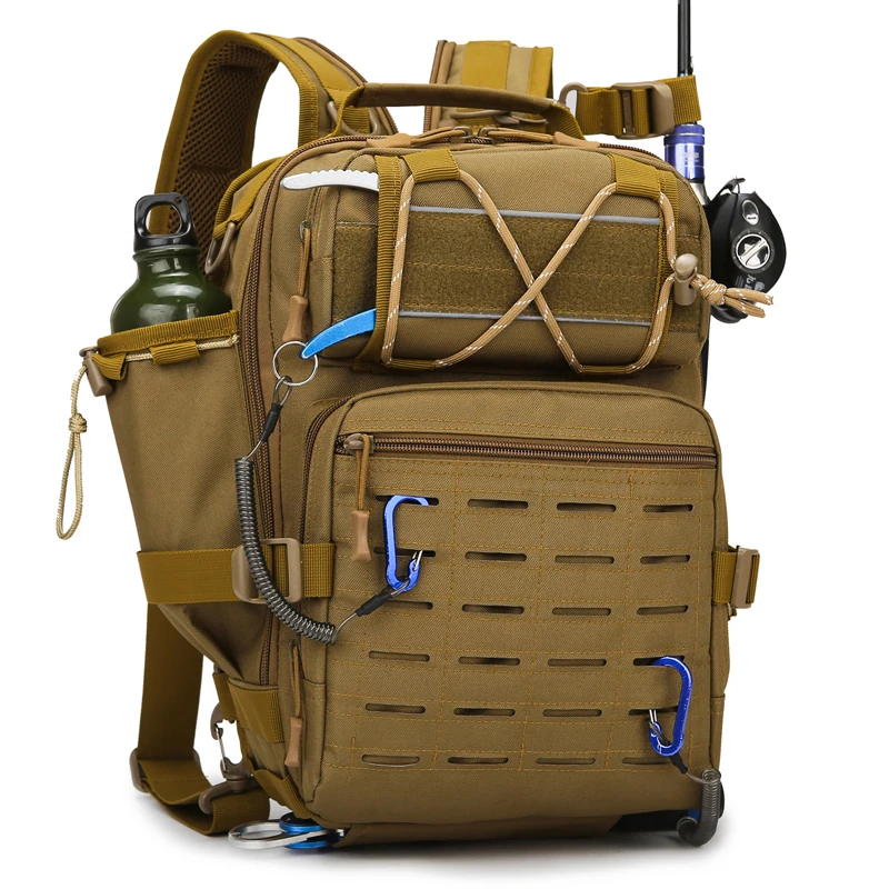 Bolsa de pesca para hombre, riñonera deportiva para viajes al aire libre, multifuncional, impermeable, para viajes, ciclismo, carretera, Ya, pequeña - imagen 3