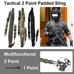 Eslinga para rifle táctico de dos puntos acolchada y ajustable