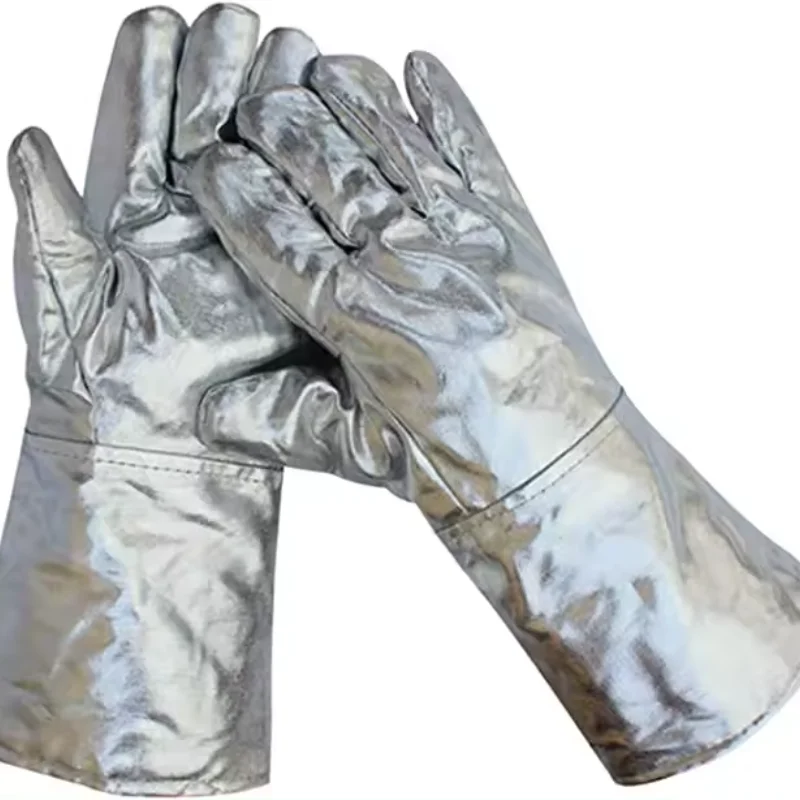 Guante aluminizado de aramida personalizado, resistente al calor, soldadura de lucha contra incendios, trabajo de seguridad, aislamiento, guantes de papel de aluminio - imagen 5